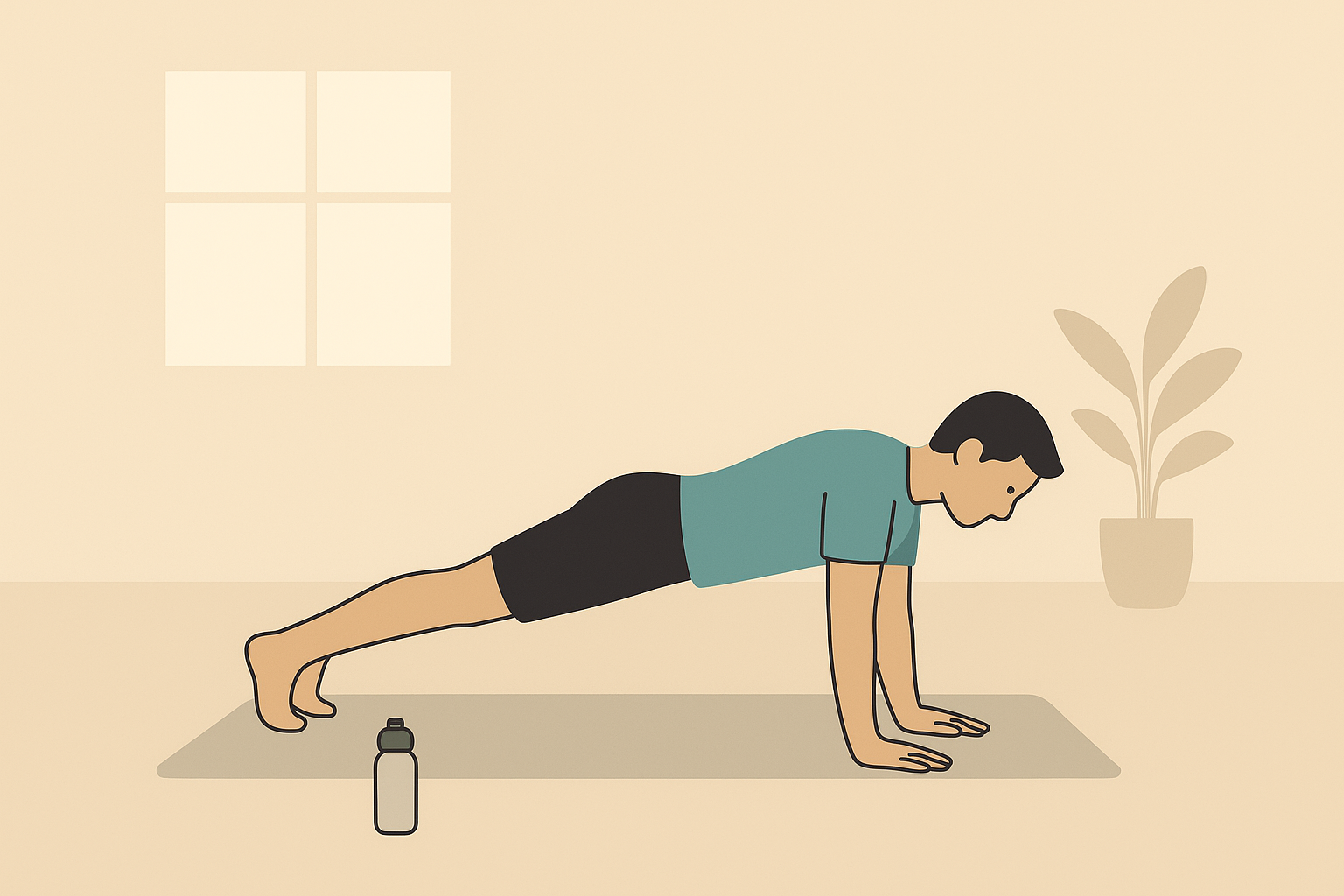 Plank exercise at home for core and abs strength