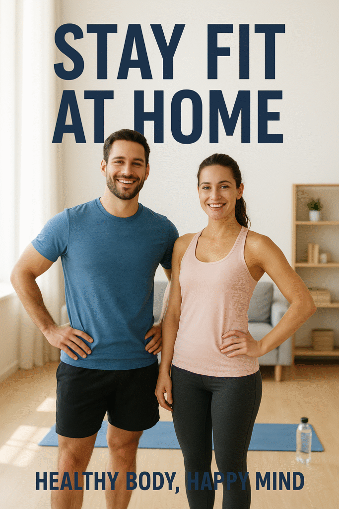 Stay Fit at Home – Motivational Fitness Poster